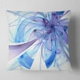 thumbnail image 1 of Designart Blue Large Fractal Flower Pattern - Floral Throw Pillow - 18x18, 1 of 4