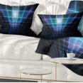 thumbnail image 1 of Designart Blue Laser Protective Grids - Abstract Throw Pillow - 12x20, 1 of 5