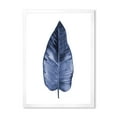 thumbnail image 1 of Designart 'Blue Leaf Watercolour On White Background' Traditional Framed Art Print, 1 of 4
