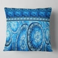 thumbnail image 1 of Designart Blue Living Cells Fractal Design - Abstract Throw Pillow - 16x16, 1 of 4