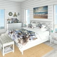 thumbnail image 1 of Designart 'Blue Marine Seal Watercolor' Nautical & Coastal Duvet Cover Set, 1 of 4