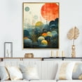 thumbnail image 1 of Designart "Blue Mid Century Abstract Horizon" Abstract Floater Framed Canvas Wall Art, 1 of 7