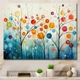 thumbnail image 1 of Designart "Blue Mid Century Retro Reflections" Mid-century Canvas Art Print, 1 of 5