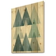 thumbnail image 1 of Designart 'Blue Minimal Triangles IV' Mid-Century Modern Print on Natural Pine Wood, 1 of 3