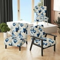 thumbnail image 1 of Designart "Blue Minimalism Coastal Wave" Upholstered Modern & Contemporary Accent Chair and Abstract Arm Chair - Multiple Color & Pattern, 1 of 7