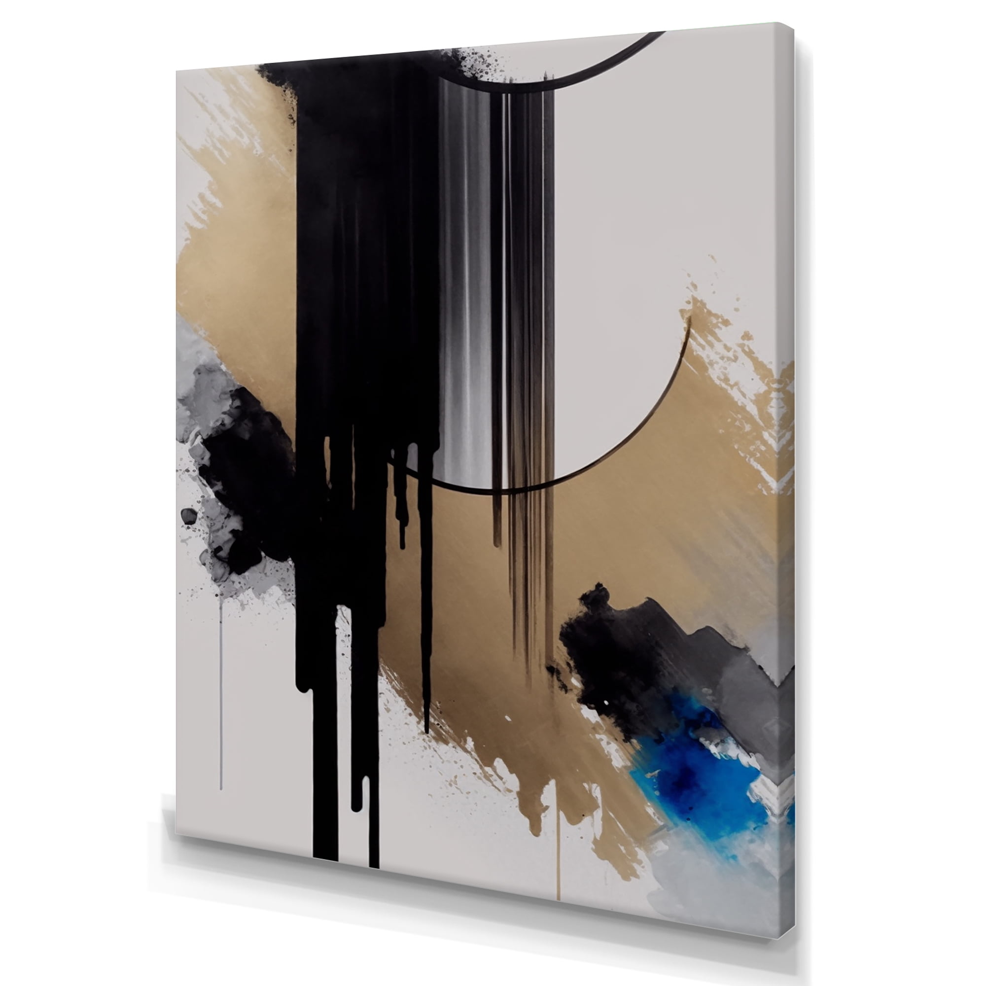 Designart Blue Minimalist Abstract I Canvas Wall Art