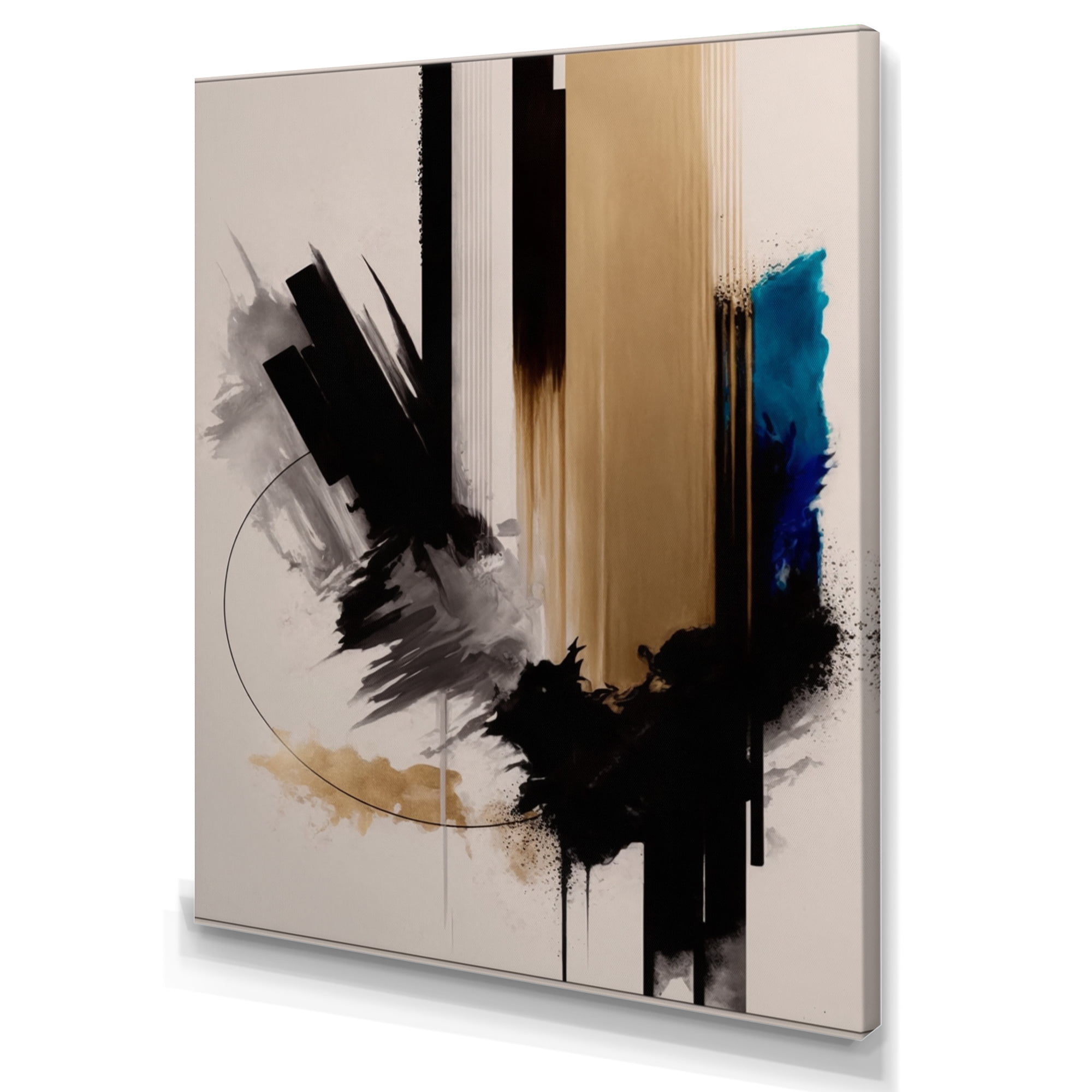 Designart Blue Minimalist Abstract III Canvas Wall Art