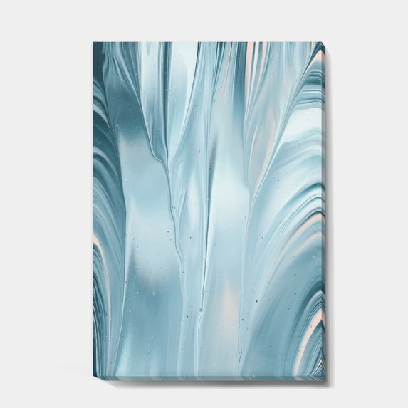 Designart 'Blue Modern Water III' Modern Transitional gallery-wrapped Canvas