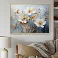 thumbnail image 1 of Designart "Blue Muted botanics I" Abstract Botanicals Floater Framed Canvas Print, 1 of 7
