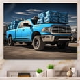thumbnail image 1 of Designart "Blue Pickup Truck Cargo Carrier" Transportation Wall Decor, 1 of 5