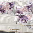 thumbnail image 1 of Designart Blue Pink Fractal Flower Pattern - Abstract Throw Pillow - 12x20, 1 of 5