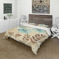 Designart 'Blue Poppies Cottage Flowers II' Cottage Duvet Cover Set