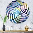 thumbnail image 1 of Designart "Blue Purple Hydrangea Petals In Flow" Floral Vortex Round Wall Mirror - Floral Oval Printed Decorative Mirror - Multiple Color Options, 1 of 1