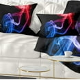 thumbnail image 1 of Designart Blue Red Floating Smoke on Black - Abstract Throw Pillow - 12x20, 1 of 5