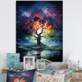 thumbnail image 1 of Designart "Blue Red Oak Tree Oak Euphony IV" Floral Canvas Print, 1 of 5