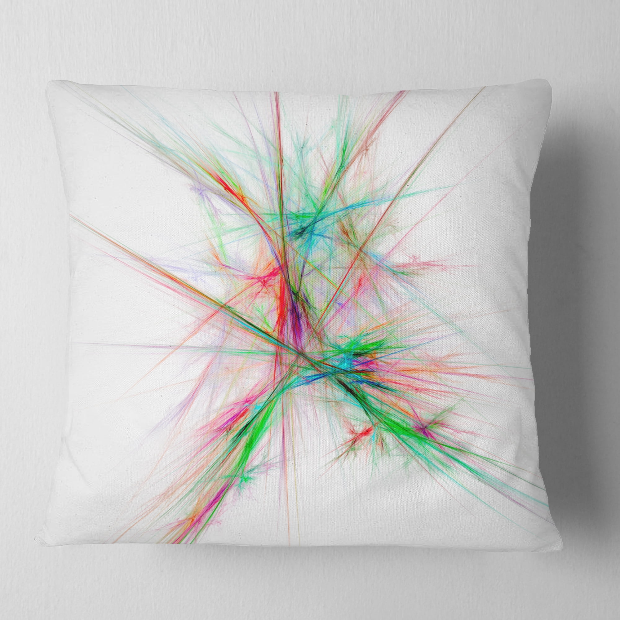 Designart Blue Red Spectrum of Light - Abstract Throw Pillow - 16x16