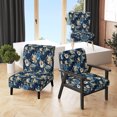 thumbnail image 1 of Designart "Blue Scrollwork Swirls Victorian Pattern" Upholstered Floral Accent Chair and Cottage Arm Chair - Multiple Color & Pattern, 1 of 7