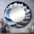 thumbnail image 1 of Designart "Blue Seashell Euphony" Animals Rund Mirror For Wall Decor - Large Blue Round Print Mirror - Round Modern Mirror - Wall Mounted Round Large Mirror - 23" x 23", 1 of 6