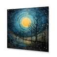 thumbnail image 1 of Designart "Blue Simplicity Moon III" Abstract Collages Metal Art Living Room, 1 of 1