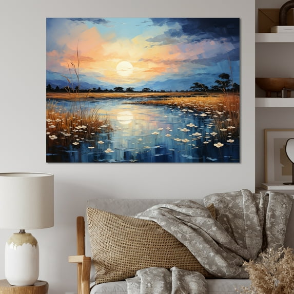 Designart "Blue Sky Infinite Azure Collage" Landscapes Canvas Print