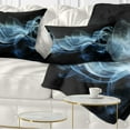 thumbnail image 1 of Designart Blue Smoke in Black - Abstract Throw Pillow - 12x20, 1 of 5