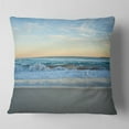 thumbnail image 1 of Designart Blue Splashing Scene Beach - Seashore Throw Pillow - 16x16, 1 of 4