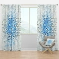 thumbnail image 1 of Designart 'Blue Spots Geometric I' Modern Blackout Curtain Panel, 1 of 4