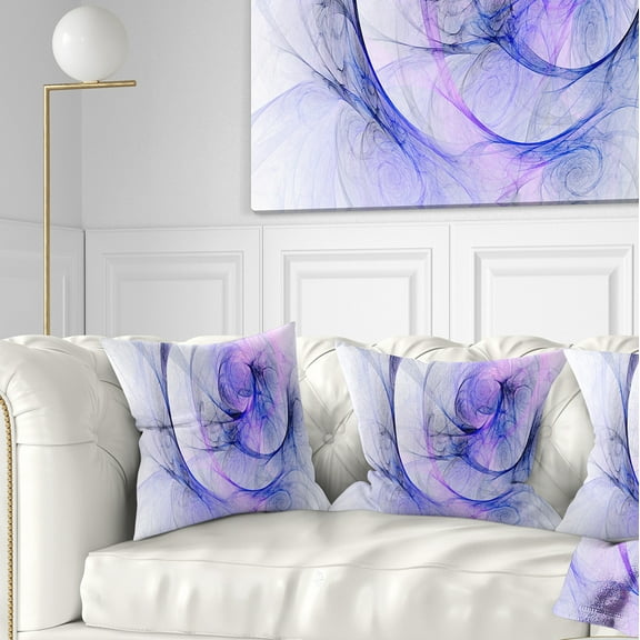 Designart Blue Storm Sky - Abstract Throw Pillow - 16x16