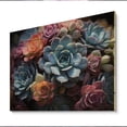 thumbnail image 1 of Designart "Blue Succulent landscape II" Floral Print on Natural Pine Wood, 1 of 5
