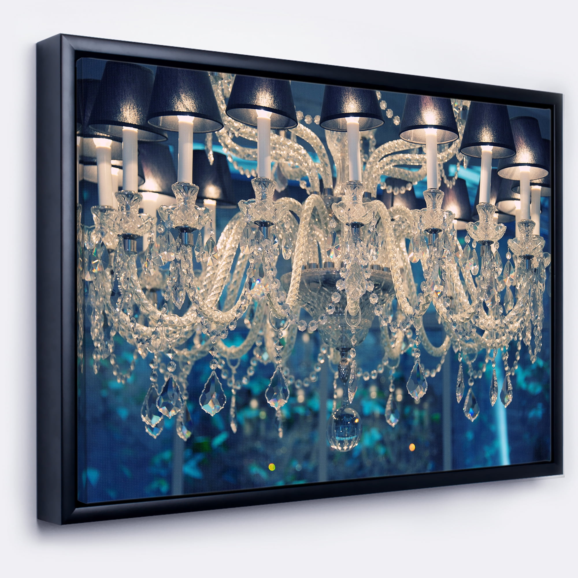 絵画 art Free Shipping! Designart Blue Vintage Crystal Chandelier