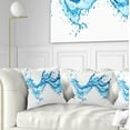 thumbnail image 1 of Designart Blue Water Splashes - Abstract Throw Pillow - 16x16, 1 of 5