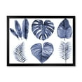 thumbnail image 1 of Designart 'Blue Watercolour Tropical Leaves I' Farmhouse Framed Art Print, 1 of 4