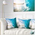 thumbnail image 1 of Designart Blue Waves Arch - Seascape Photography Throw Pillow - 18x18, 1 of 5