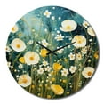 thumbnail image 1 of Designart "Blue White Buttercups Buttercup Meadow" Floral Oversized Wall Clock, 1 of 5