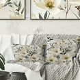 thumbnail image 1 of Designart "Blue White Daffodil Unity" Floral Printed Throw Pillow, 1 of 5