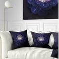 thumbnail image 1 of Designart Blue White Fractal Flowers - Floral Throw Pillow - 16x16, 1 of 5