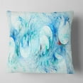 thumbnail image 1 of Designart Blue White Fractal Glass Texture - Abstract Throw Pillow - 18x18, 1 of 4