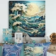 thumbnail image 1 of Designart "Blue White Ocean Rhapsody" Nautical & Beach Metal Wall Decor, 1 of 1