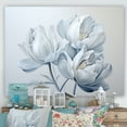 thumbnail image 1 of Designart "Blue-White Tulip Artistry II" Tulips Canvas Wall Art, 1 of 7
