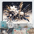 thumbnail image 1 of Designart "Blue White Wildflower Meadow Meadow Beauty" Floral Metal Wall Decor, 1 of 1