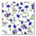 thumbnail image 1 of Designart ' Blue Wildflowers With Leaves III ' Traditional Canvas Wall Art Print, 1 of 3