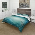 thumbnail image 1 of Designart 'Blue Winter Fantasy Forest' Cabin & Lodge Duvet Cover Set, 1 of 4