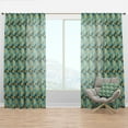 thumbnail image 1 of Designart 'Blue and Gold Dynamics V' Mid-Century Modern Curtain Panel, 1 of 4