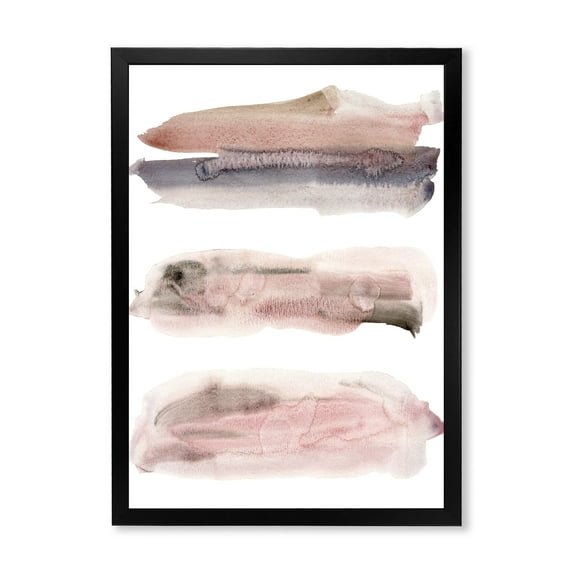 Designart 'Blue and Pink Clouds With Beige Spots II' Modern Framed Art Print