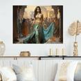 Designart "Blue and gold Belly Dancer In Blue and Gold"Dance Metal Wall
