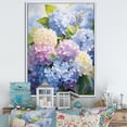 thumbnail image 1 of Designart "Blue violet Hydrangea Eternal Blooms I" Floral Floater Framed Canvas Art Print, 1 of 7
