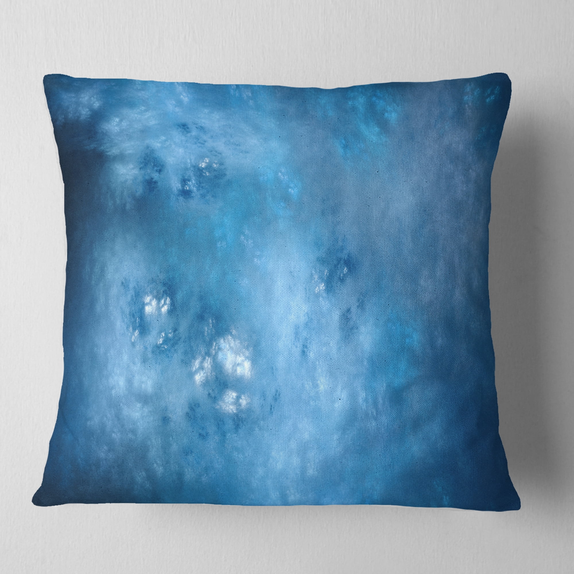 Designart Blur Clear Blue Sky with Stars - Abstract Throw Pillow - 16x16