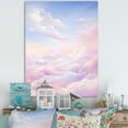 thumbnail image 1 of Designart "Blush Clouds Simplistic Skyline" Clouds Wall Decor, 1 of 7