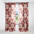 thumbnail image 1 of Designart "Blush Lace Whispering Blooms II" Botanical Traditional Curtain, Floral Panel, 1 of 6