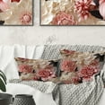 thumbnail image 1 of Designart "Blush Peony Whimsy Artwork" Floral Printed Throw Pillow, 1 of 5